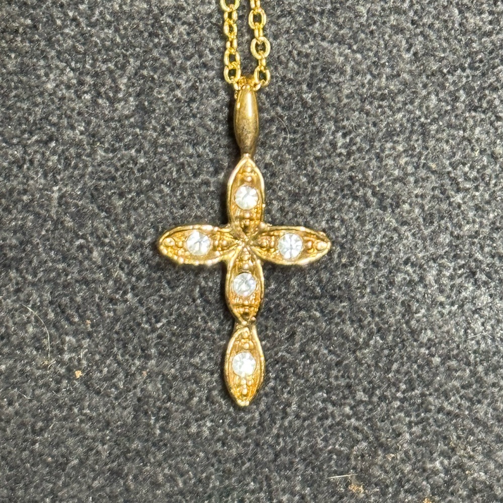 Engraved Cross Necklace - Picture 2 of 3